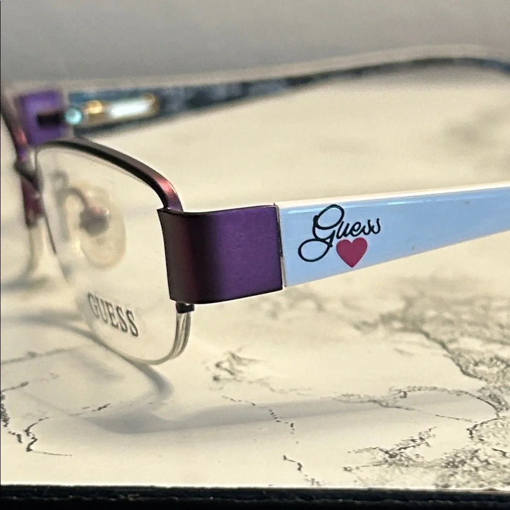 Guess Girls Glasses with Purple Accents. Size 48-16-130